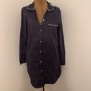NWT TOMMY HILFIGER PAJAMA NAVY SHIRT DRESS